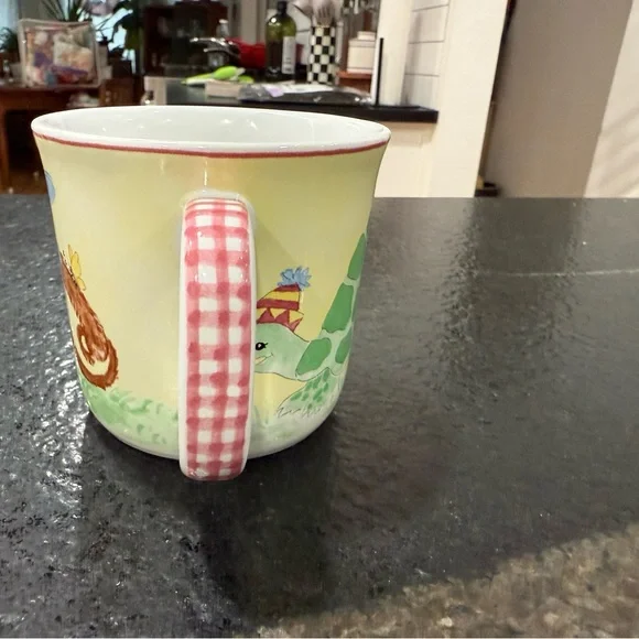 Childs Mug Two Handled Kelly B. Rightsell Designs Portugal Monkey & Turtle EUC - Picture 7 of 10